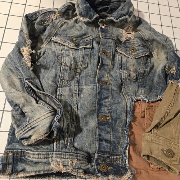 Jordan Craig Distressed Kids Devotion Denim Trucker Jacket Size 6 - Picture 6 of 8